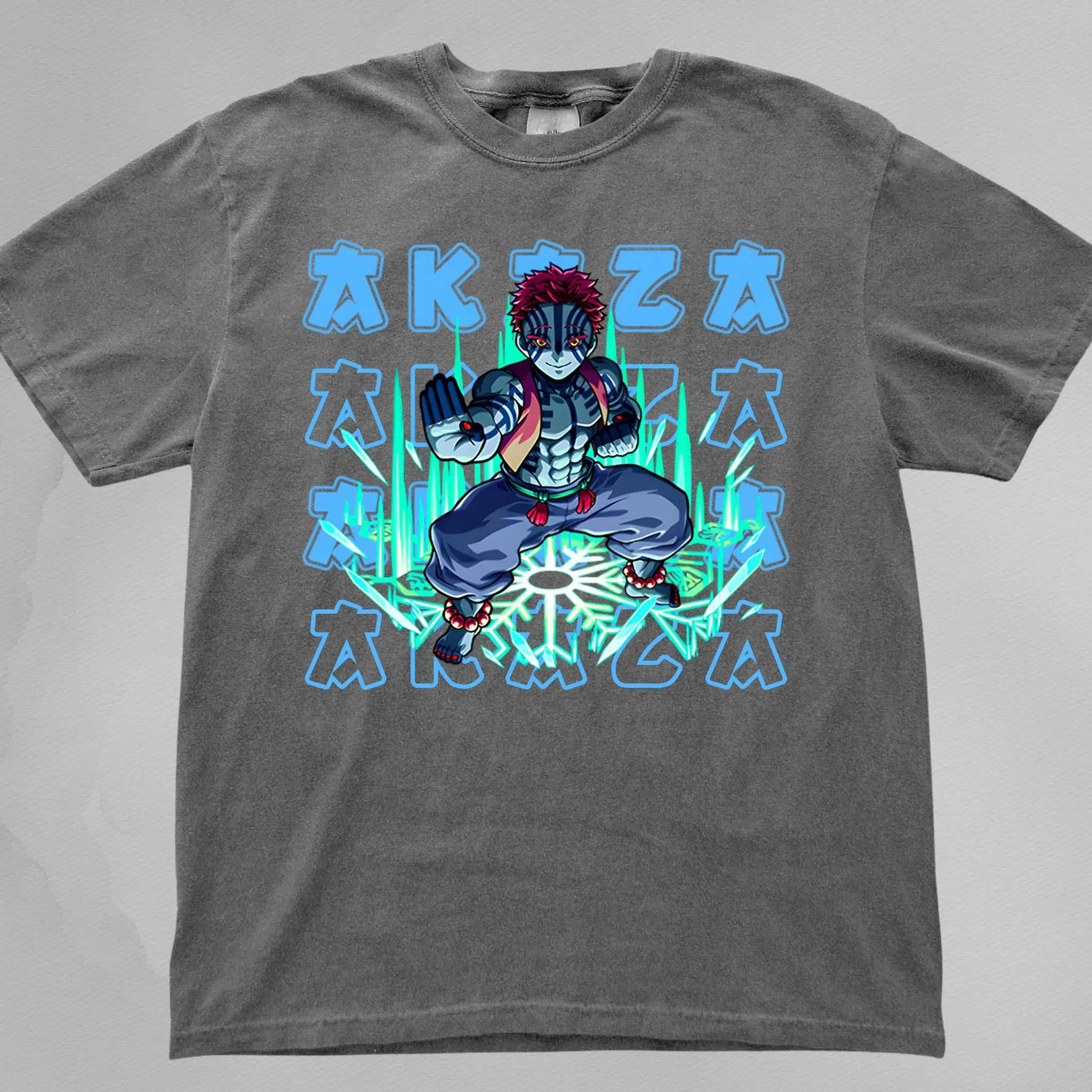 Akaza アニメ Tシャツデーモンスレイヤー特大シャツスレイヤーアニメシャツアニメグラフィックスウェットシャツアニメ Tシャツギフトユニセックスシャツアニメ