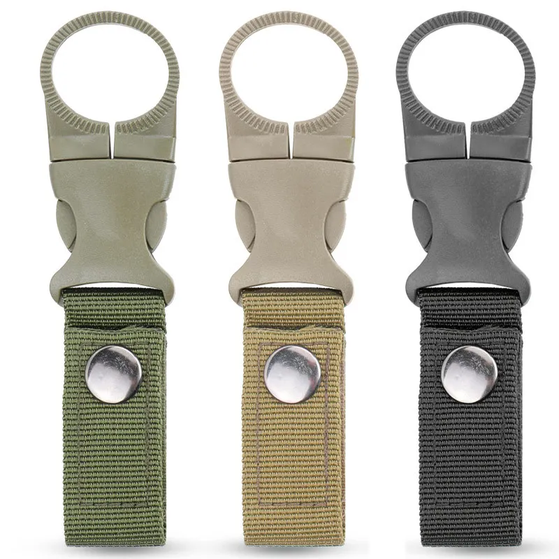 Outdoor Carabiner Tool Tactical Key Hook MOLLE Hanging Backpack Belt Waist Bag Buckle Camping Hiking Keychain Accessories