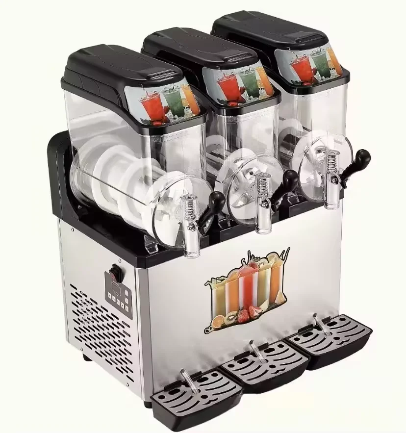 Automatic Slush Machine 12L*3 Three Cylinder Juice Smoothie Maker High Productivity Frozen Drink Machine for Restaurant Bar