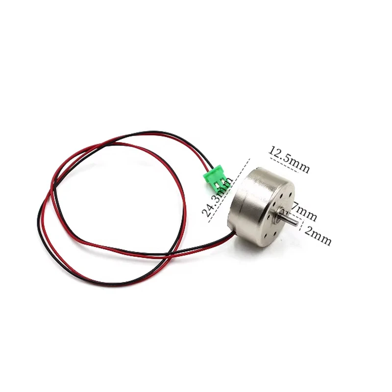 RF-300C Mini 300 Motor 7000RPM Micro 24mm round Spindle Low Current DC 5V 6V 9V 12V for DIY Solar Power Fan Hobby Toy Model
