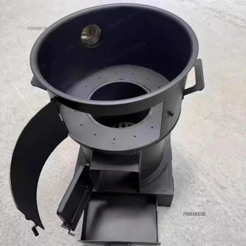 New Chimeneas Gasification Furnace Wood Stove Heating Household Rural Burning Firewood Coal Energy-saving Fierce Fire Pit zn