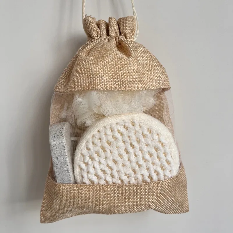 3pcs Bath Accessories Gift Box Bath Ball Body Wash Towel Exfoliating Cloth Complete Bathing Kit Holiday Present
