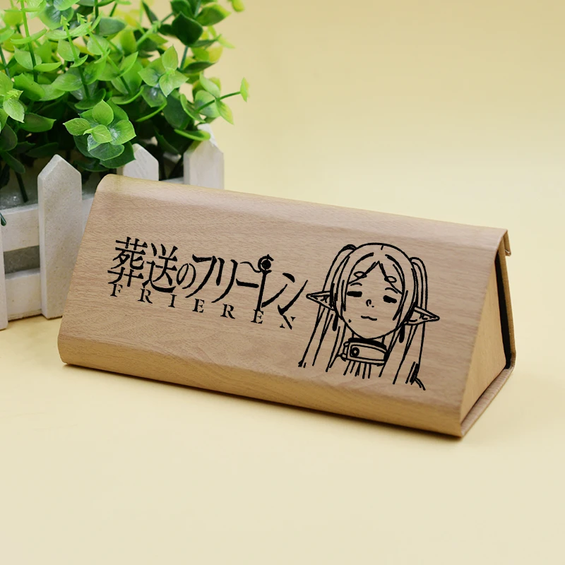 Anime Sousou No Frieren Beyond Journey's End Himmel Stark Fern Spectacle Cases Cosplay Foldable Glasses Box Storage Pencil Case