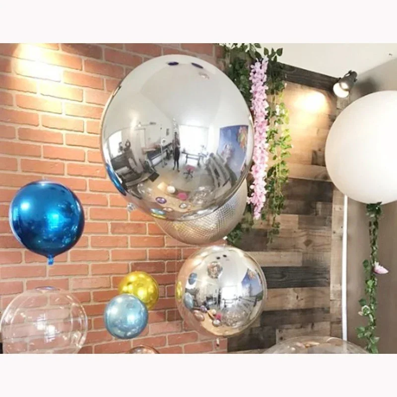 

Factory Price Hanging Silver Decorative Balls Inflatable Reflection Mirror Ball For Nightclub