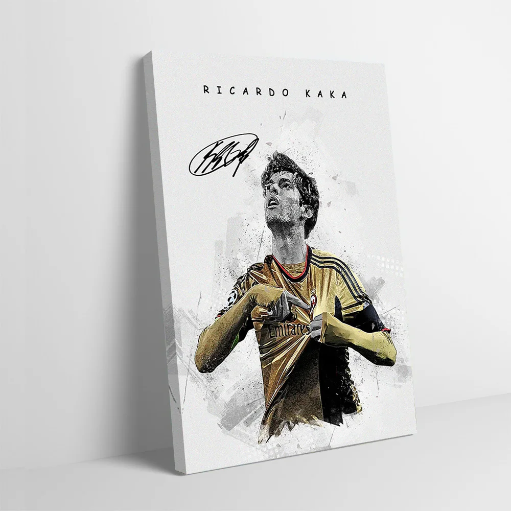 Ricardo Kaka Soccer Player Portrait Poster Customizable Printed Canvas Painting for Pictures Wall Art Living Room Decoration