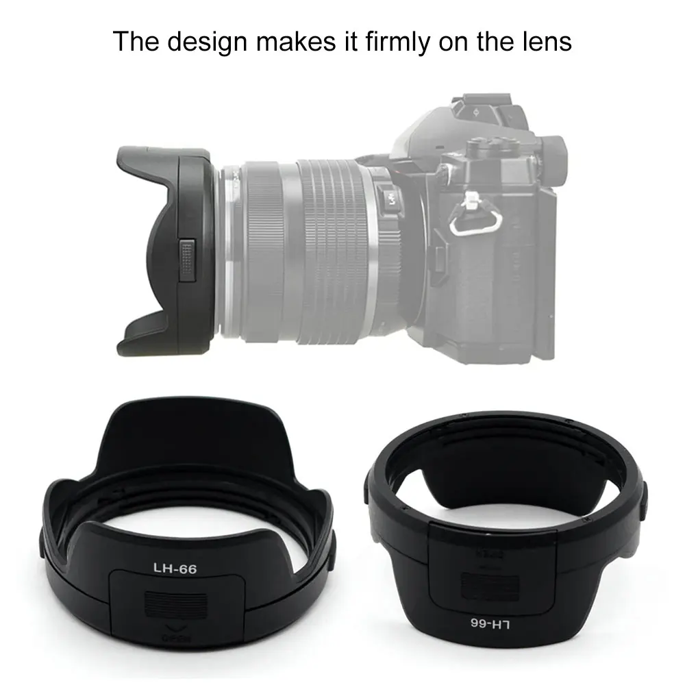 LinGo LH-66 LH-J66 Lens Hood Replacement Compatible with 12-40mm f/2.8 PRO Micro Four Thirds Bayonet Lens, Replaces OEM LH-66