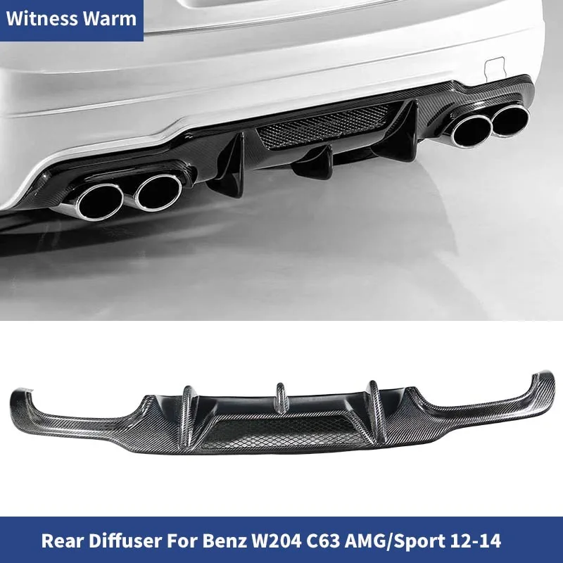 for W204 C63 Carbon Fiber Car Rear Lip Spoiler Diffuser for Mercedes Benz W204 C63 C300 Amg Bumer/sport Bumper 12-14