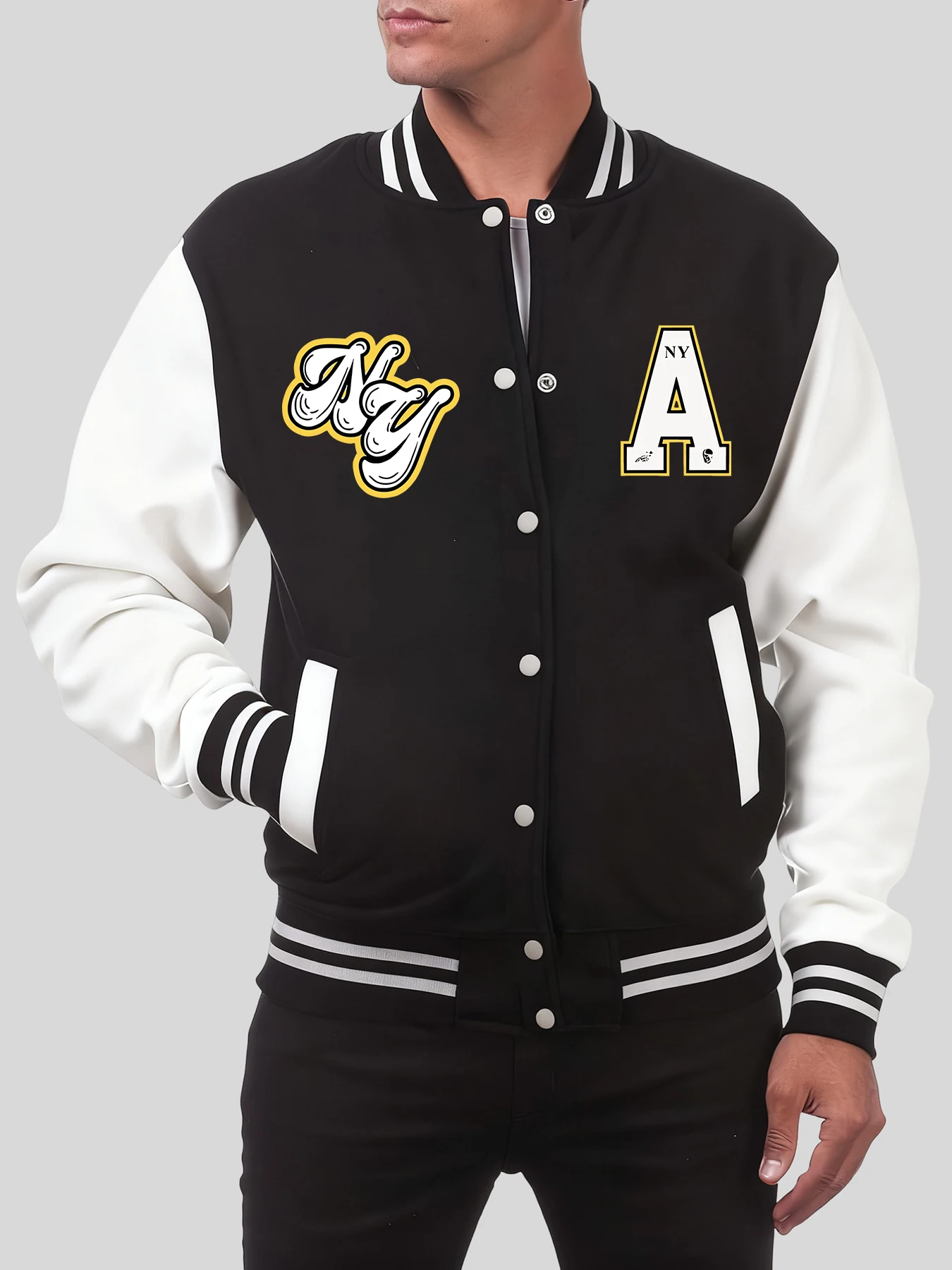 

Бейсбольная форма с принтом Chasing Dreams In New York, мужская свободная мягкая одежда, модные американские куртки, осенняя флисовая спортивная одежда