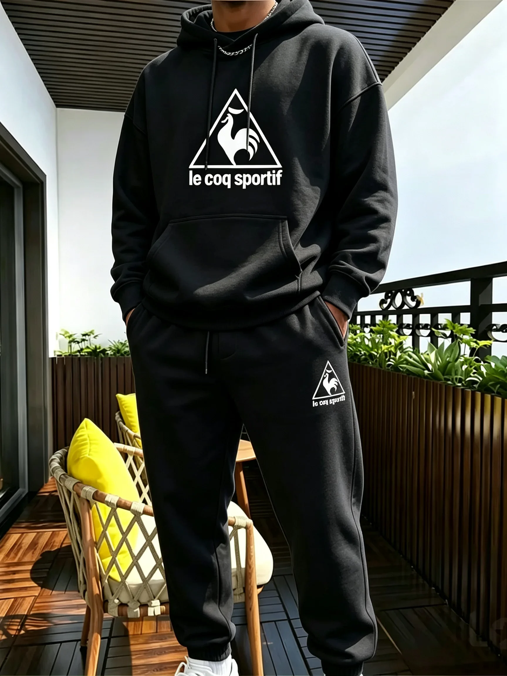 2026 Men's Suit Sporty Set - New Fall_Winter Two-Piece Couple Sweatshirt and Drawstring Casual Pants