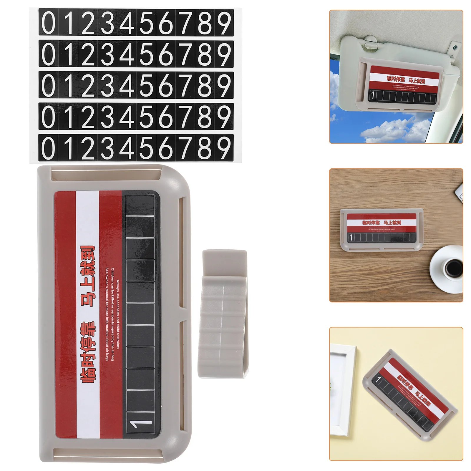 

Car Visor Organizer ABS Material Multi-Functional Sun Visor Accessory Holder Temporary Parking Car Card Document