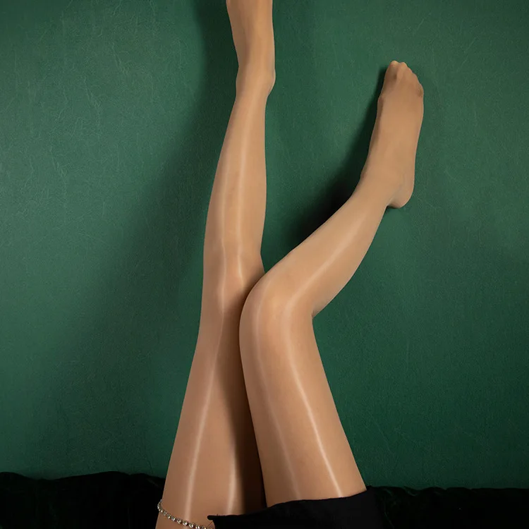 Women Horse Oil tight Sexy High Elastic Stockings Mask Steel Stockings Lady Satin Shiny Ultra-thin Long Socks Pantyhose