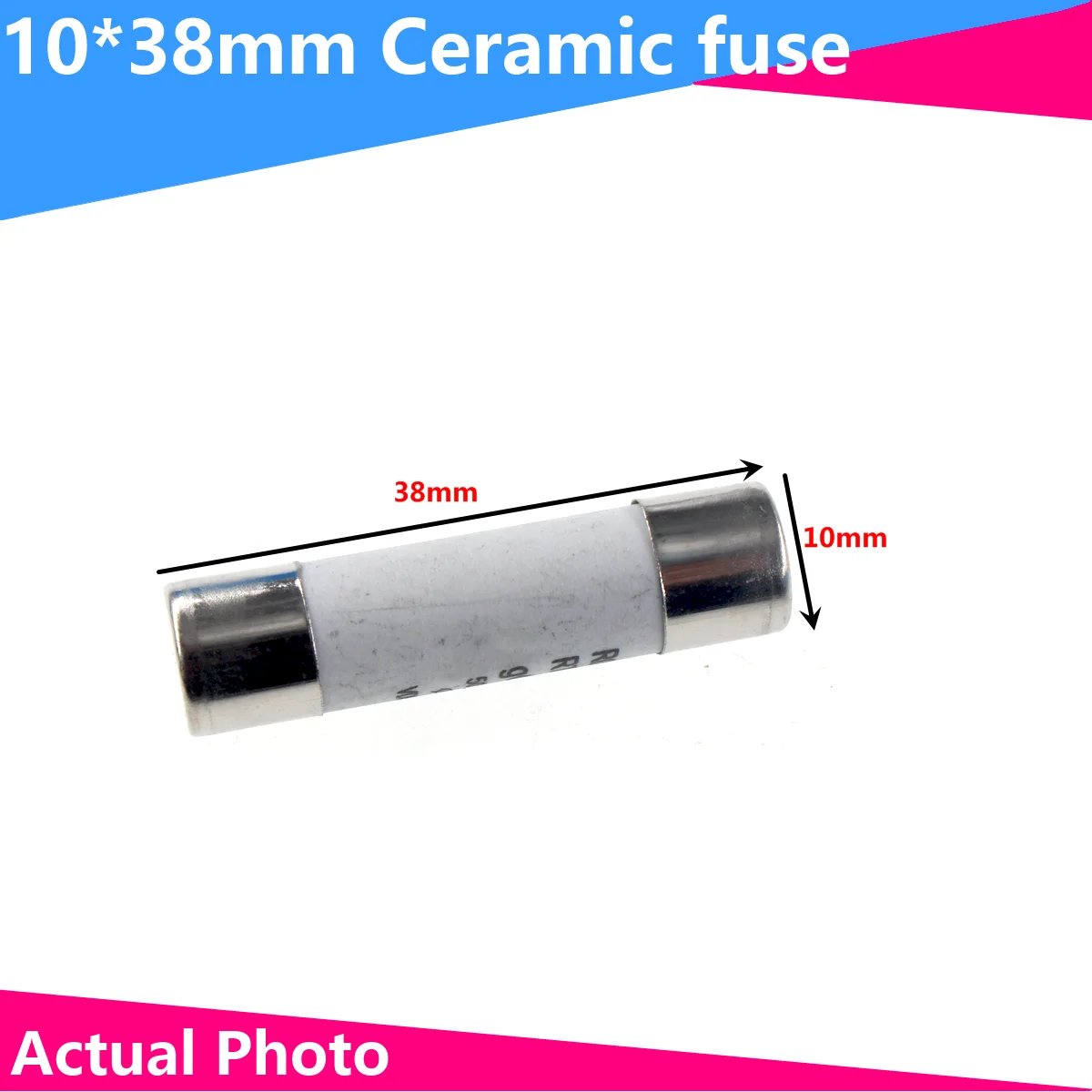 10Pcs 10*38 Fast blow Ceramic Fuse 10x38mm Fuse 500V 0.5A 1A 2A 4A 5A 6A 8A 10A 16A 20A 32A RO15 RT18 RT14