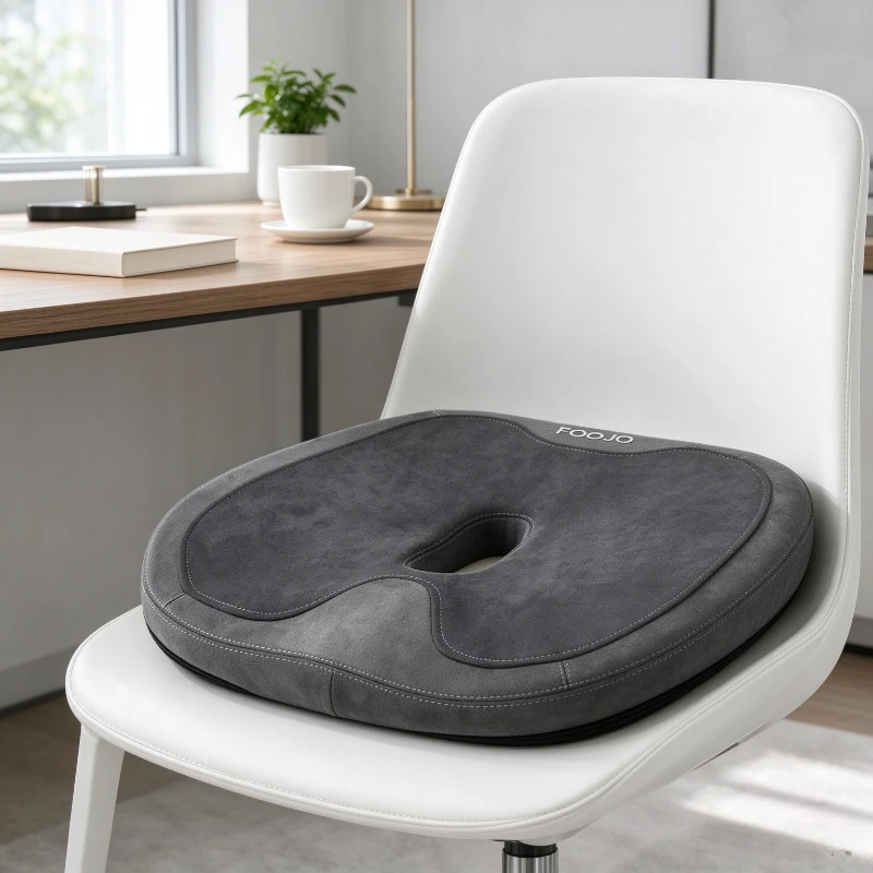 Ergonomic Lumbar Seat Cushion, Breathable Memory Foam Chair Pad for Office Gaming Home and Car, Pressure Relief