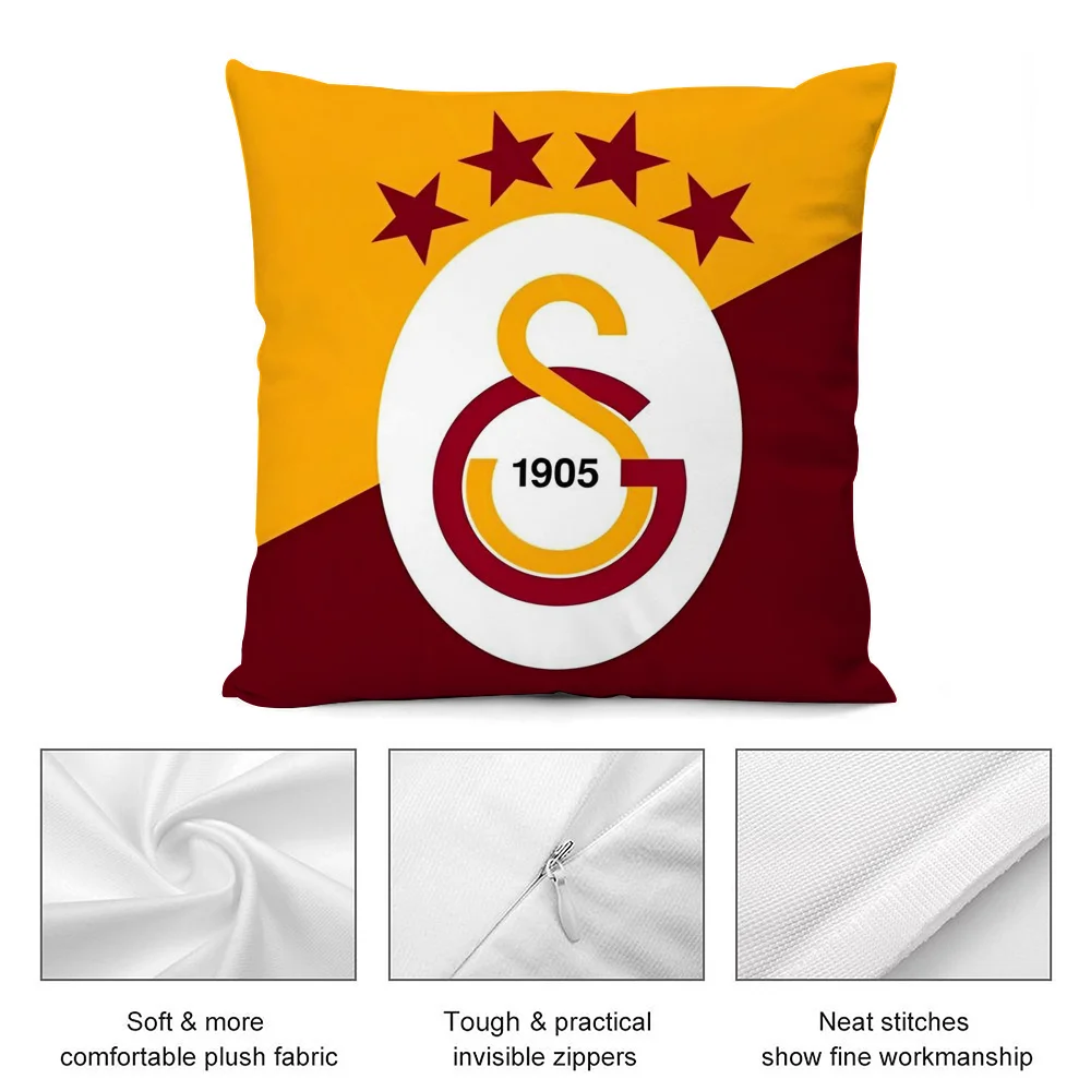 G-Galatasaray كيس وسادة قصير أريكة قطيفة ديكور هدية المنزل وسادة الطباعة على الوجهين