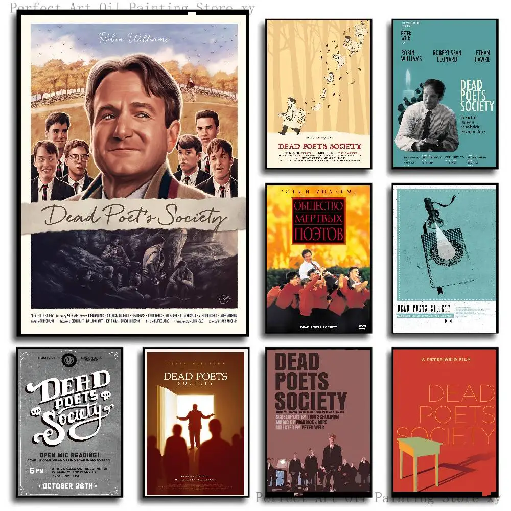 Dead Poets Society Movie Poster Self-adhesive Art Room Entrance Restaurant Wall Decor Art Painting