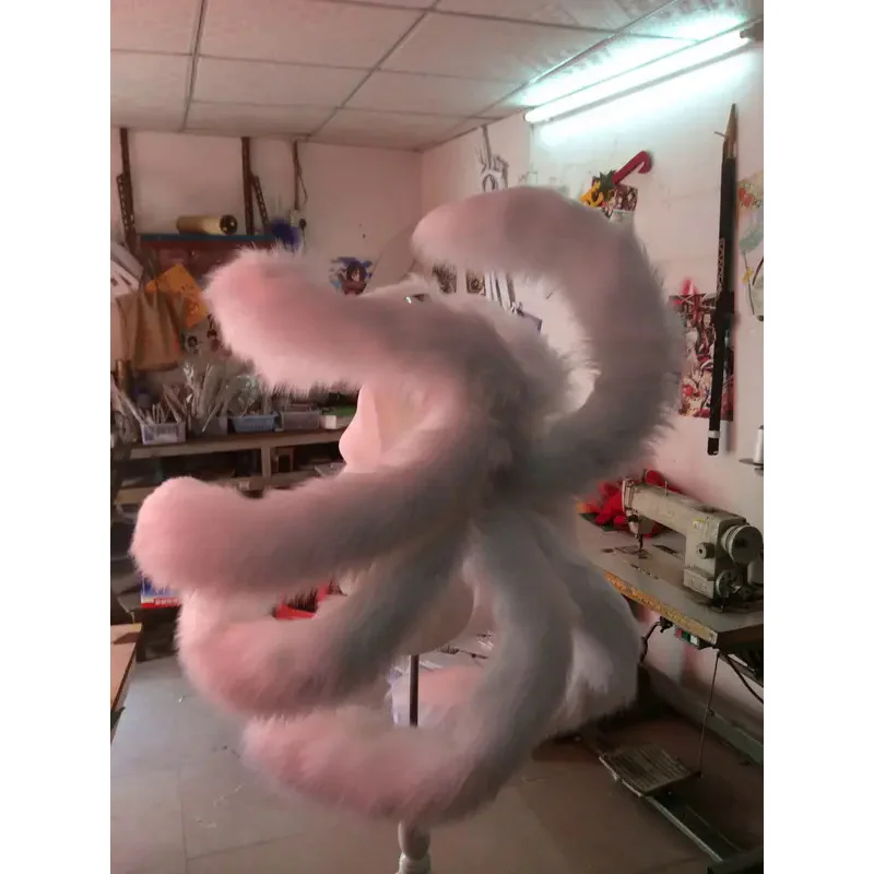 New Handmade Work LOL  Ahri's Nine-Tails White Fox Tails Cosplay Halloween Christmas Costume Prop Accessories