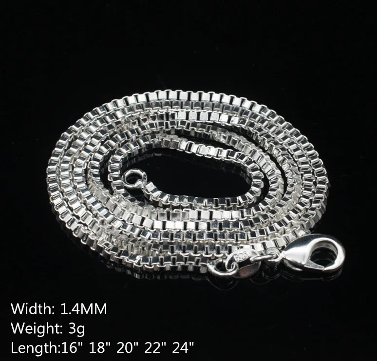 925 Sterling Silver Necklace Popular Fashion Jewelry Durable Shiny Gift