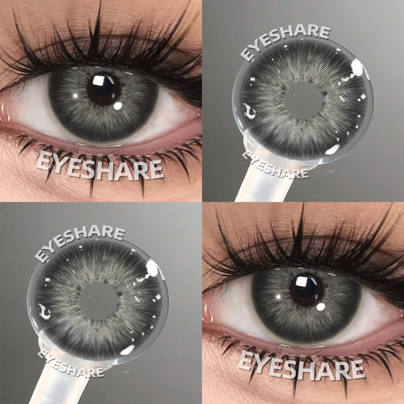 EYESHARE Beliebte farbige Kontaktlinse für Augen, schwarze Linse, Augenmode, braune Schönheit, farbige Schüler, graues Kontakt-blaues Augen-Make-up