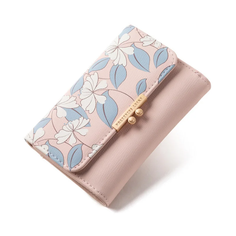 Women's Large Capacity Wallet Tri-Fold Coin Purse Cute Small Short Fashionable Money Organizer