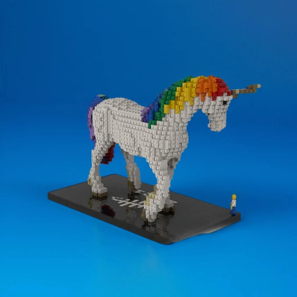 2250pcs MOC Cognite Becoming A Unicorn In Model Building Blocks Toys Construction Christmas Gift Education Kids Brick Idea DIY