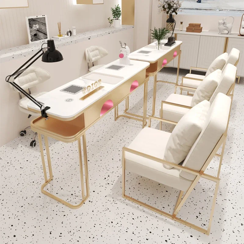 Marble Tables Nail Manicure Table Gel Nails Makeup Organizer Chair Salon Furniture Desk Beauty Tech Manicure Tafel Rest Knife