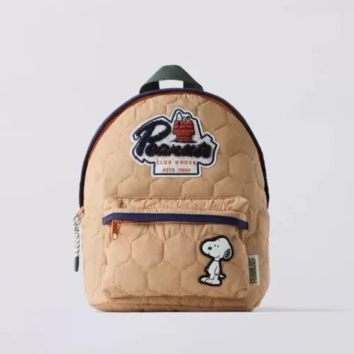 Mochila para niños con estampado de Snoopy de cómic de maní, novedad de verano 2025, mochila para niños y niñas de 3 a 6 años para guardería