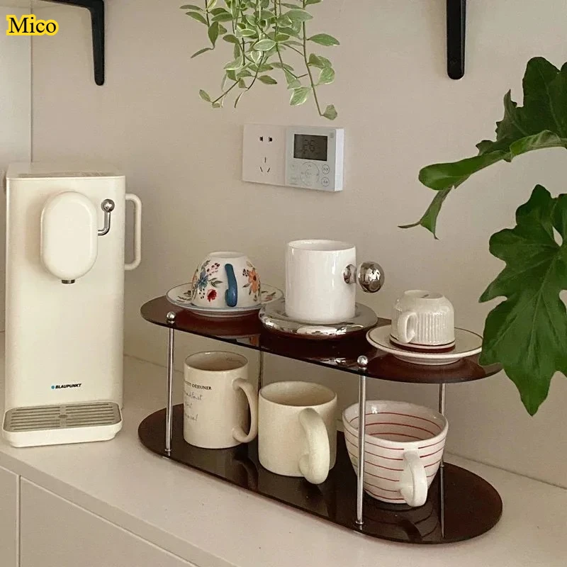 

2026 INS Acrylic Storage Rack – Perfume Cosmetics Organizer, Desktop Display Stand for Bathroom, Water Cup & Handmade Crafts