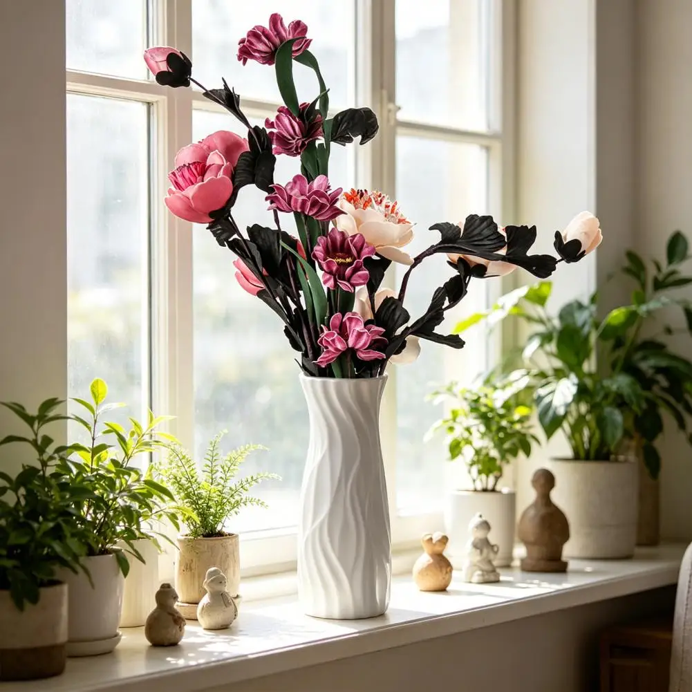 Modern Flower Vase Stylish Floral Vase Minimalist Plastic Bud Vase Modern Flower Centerpiece Party Table Decoration for Fresh