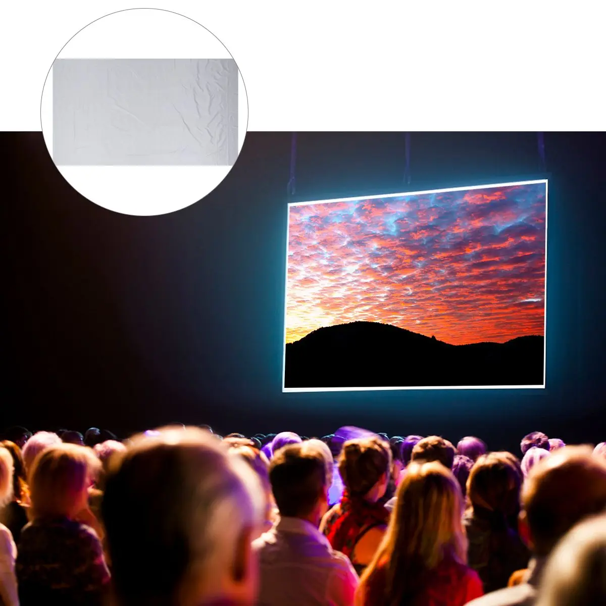 Portable Foldable Projection Screen Wall Mountable 100 Inch 16:9 Light Resistant Wrinkle Proof Metal Coated Surface High Quality