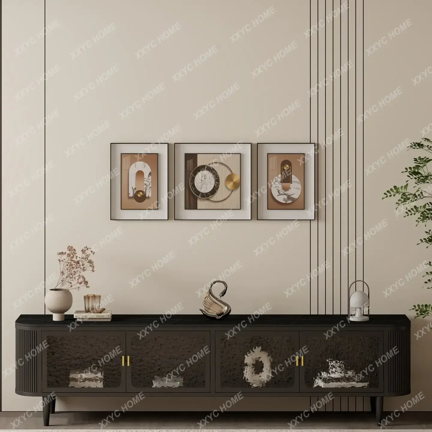 

YClassic Decoration Tv Cabinet Black Minimalist 180Cm Tv Stands Living Room Storage Mueble Televisor Furniture Home