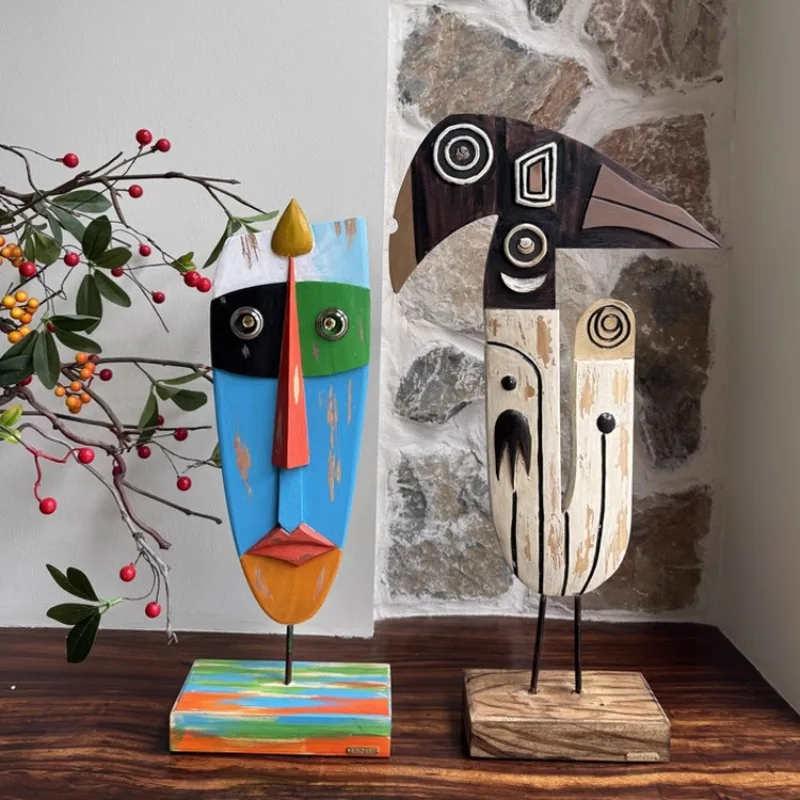 

Simple modern art original totem ornament, hotel homestay wine cabinet TV cabinet entrance office decoration