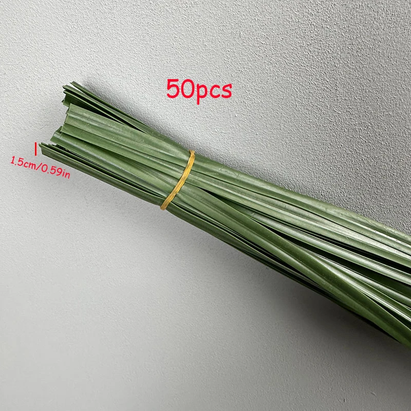 39 Zoll Künstlicher Grasstiel DIY Blumenmaterial Weiche Gummi-Blätter Rattan Blumenarrangement Pflanzengras Hochzeit Party Deko – Detail 10