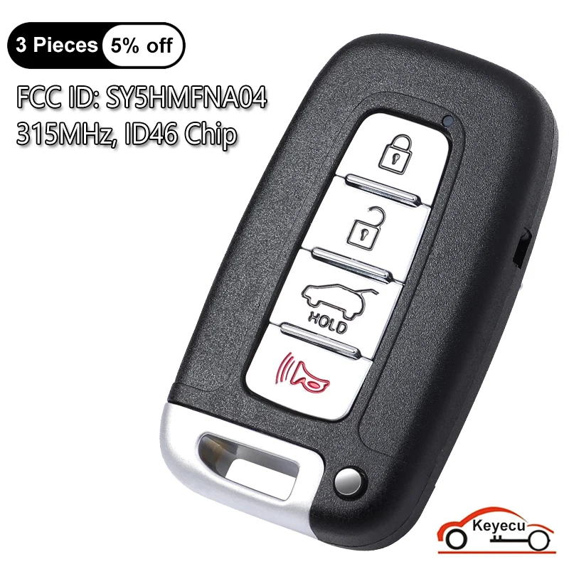 

KEYECU 315MHz for Hyundai Elantra Genesis Veloster Equus Tucson Sonata Azera for Kia Forte Borrego Sorento Smart Remote Key Fob