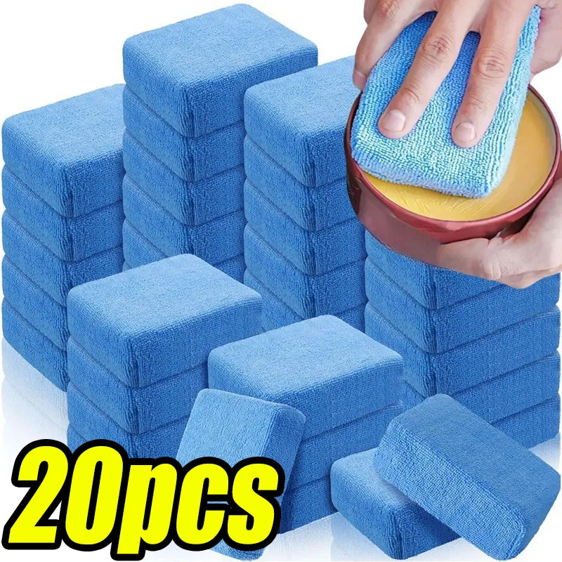 

10 шт., автомобильные восковые подушечки из микрофибры, мягкие автомобильные детали, восковая губка, прямоугольная пена, полировальная подушечка для ухода за краской автомобиля, чистка автомобиля