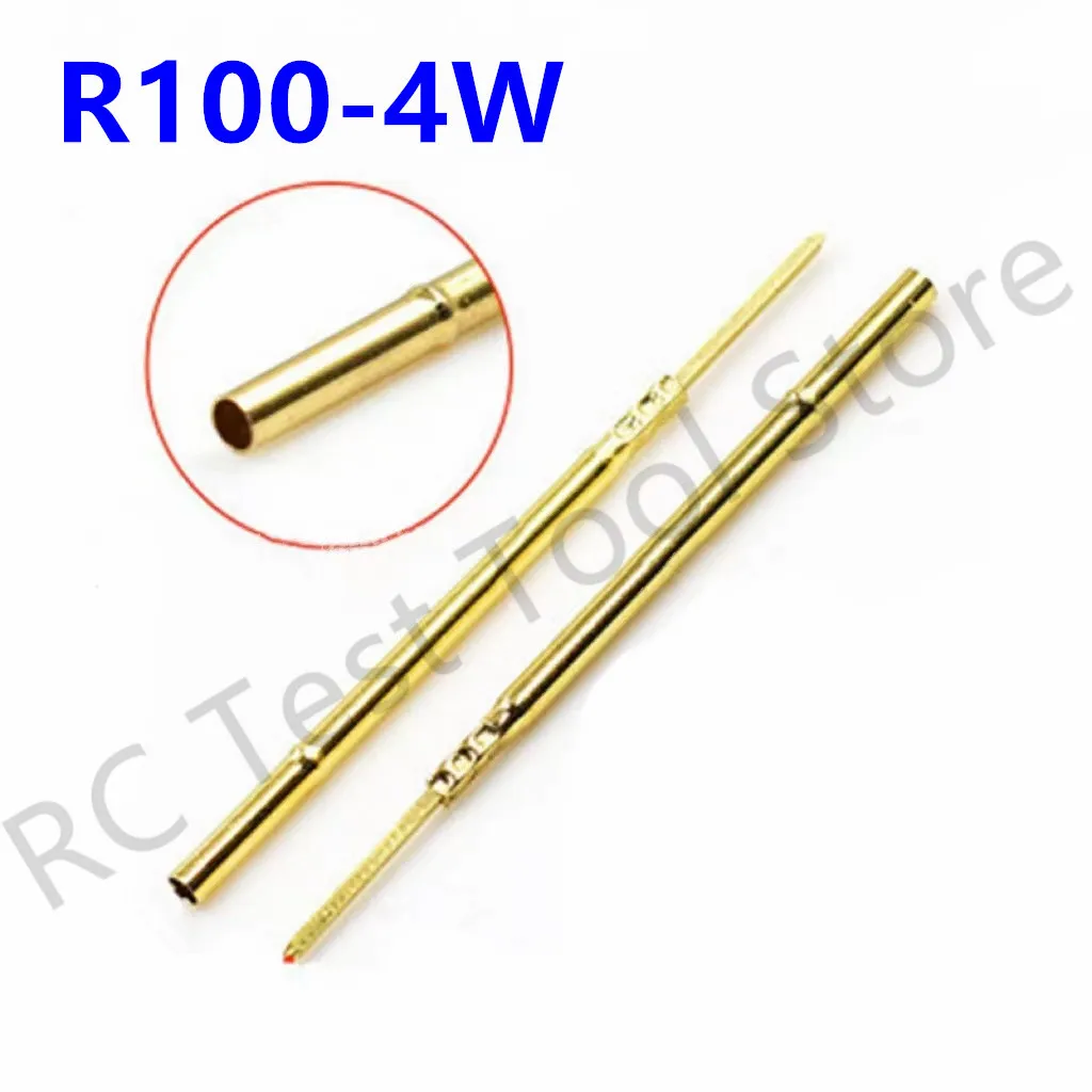 20/100PCS R100-4W Test Pin P100-B1 Receptacle Brass Tube Needle Sleeve Seat Wire-wrap Probe Sleeve 38.3mm Outer Dia 1.67mm