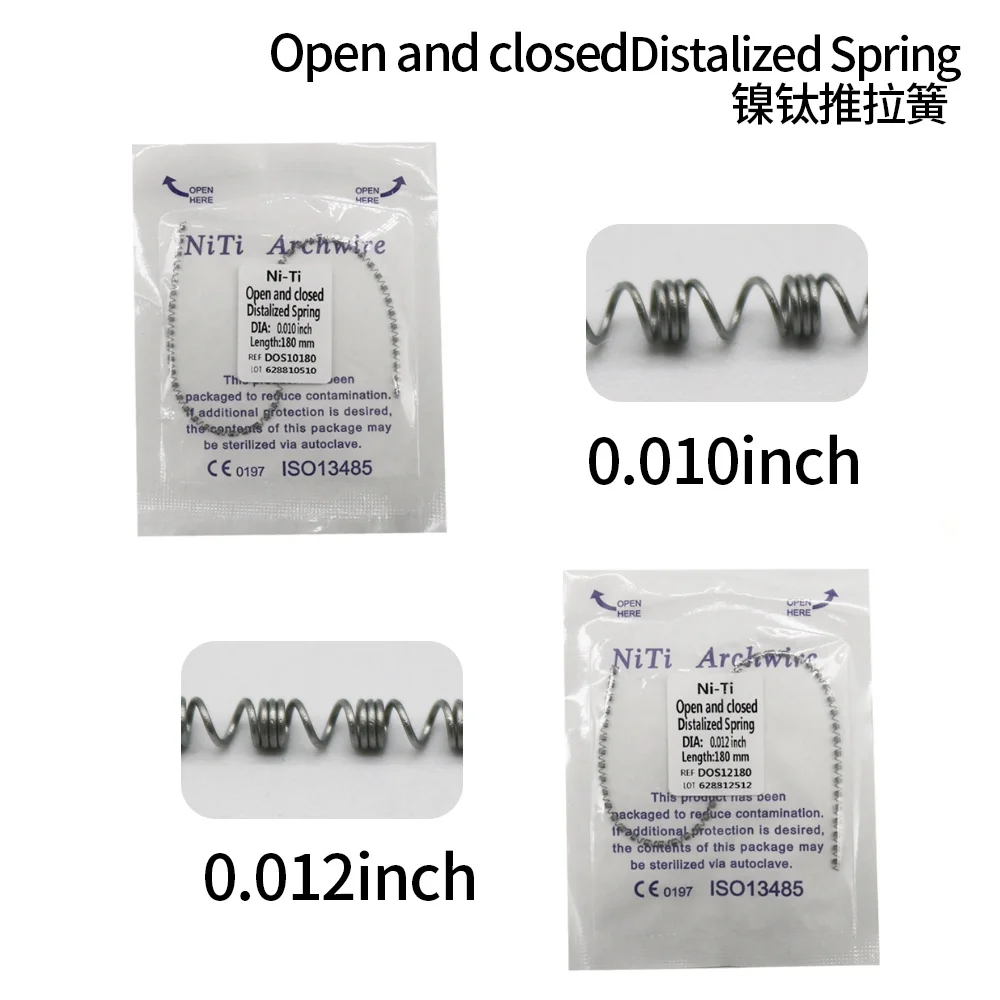180mm Dental Orthodontic Springs Niti Open And Closed Distalized Spring