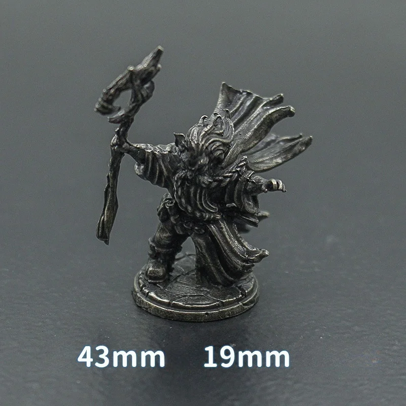 مصغرة الرجعية قزم ماج الجندي النحاس تمثال المحارب نموذج مكتب ديكور غرفة ديكور لعبة قطع الشطرنج المنمنمات الأولاد هدية #6