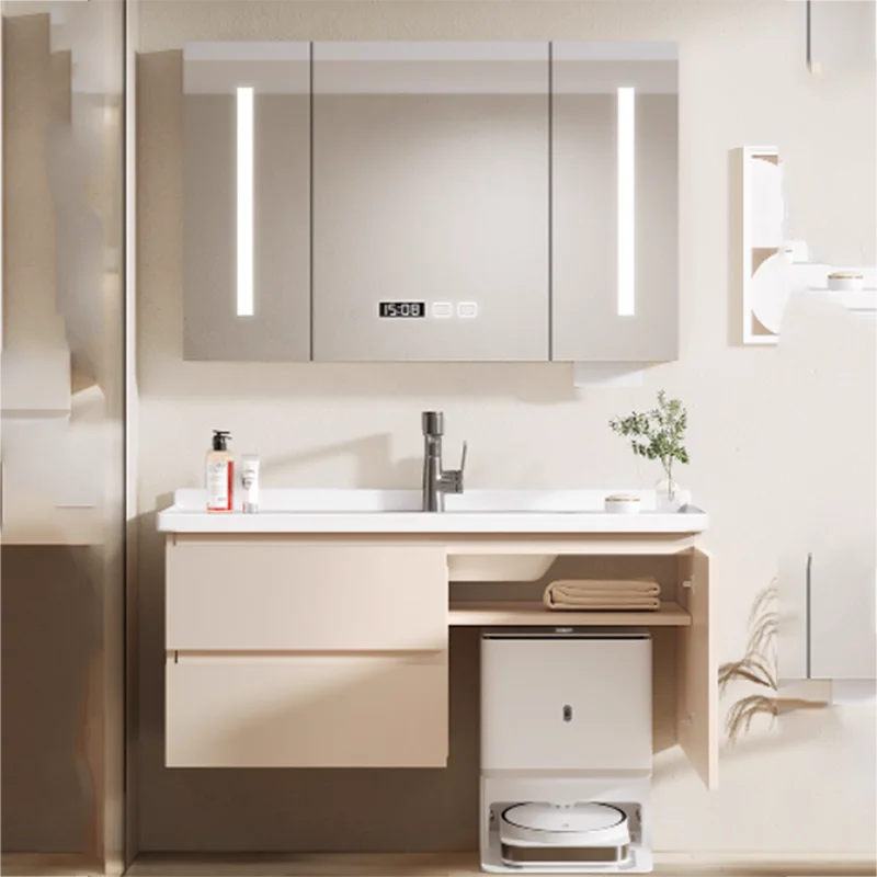 

Lighting Organizer Bathroom Cabinet Luxury Washroom Home Mirror Bathroom Cabinet Vanity Toilet Meuble Salle De Bain Furniture