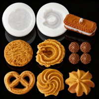 Handmade Cookies Biscuit Baking Mold Chocolate Candy Food Grade Silicone Mould