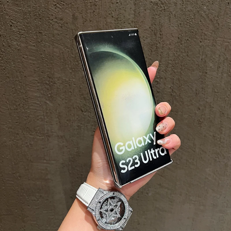 Nowe etui na telefon bez obramowania z tkanej tkaniny, pasujące do Samsunga S25 S23 S22 S24 Ultra S24 S25P FE, magnetyczne etui ochronne kompatybilne z Magsafe.