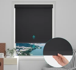 High Quality 100% Blackout And Heat Insulation Manual Spring Roller Blinds For Bedroom