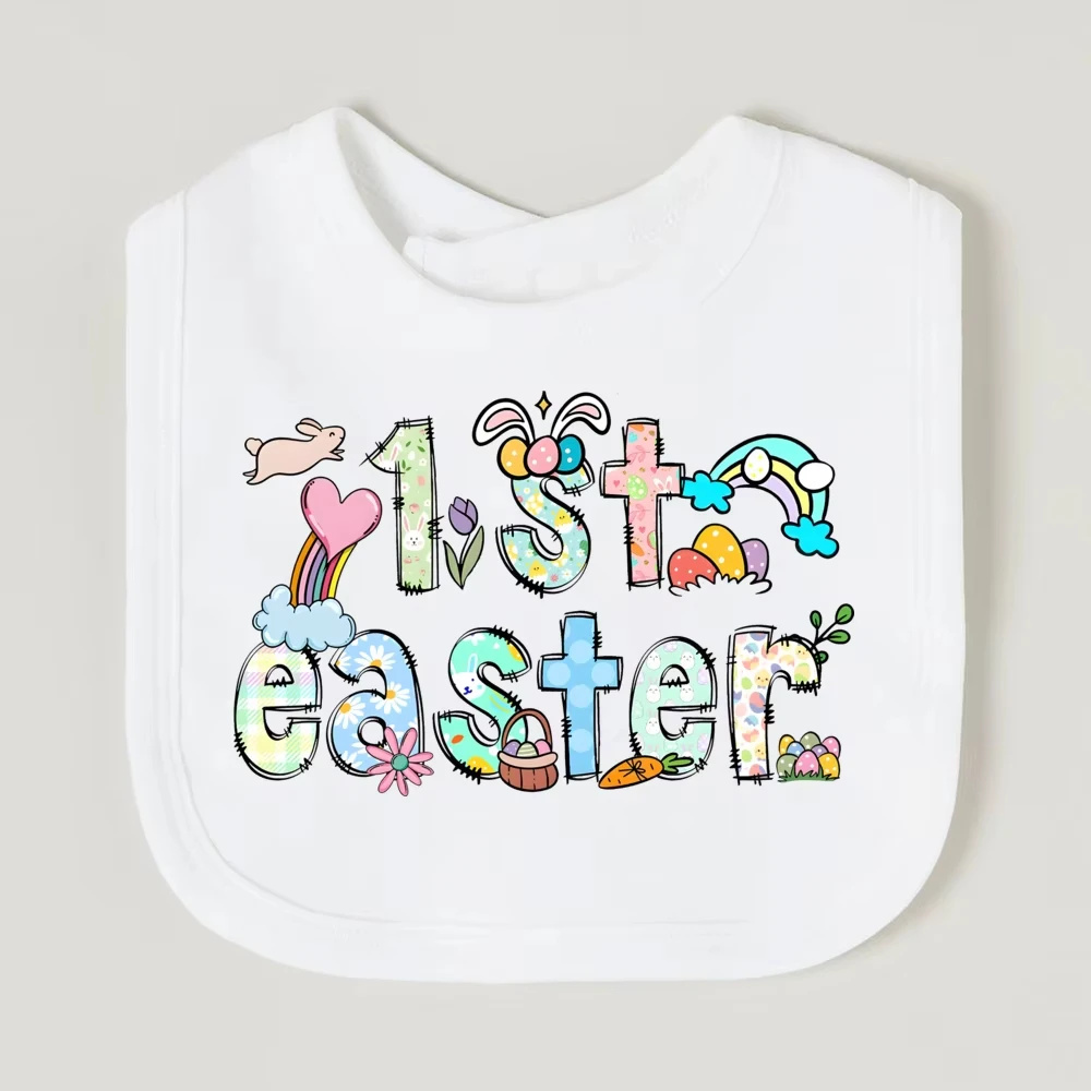 

Мой первый пасхальный слюнявчик для новорожденных с принтом на тему первого Пасха, хлопковый нагрудник для девочек с принтом кролика и яйца, лучший подарок на Пасху для малышей