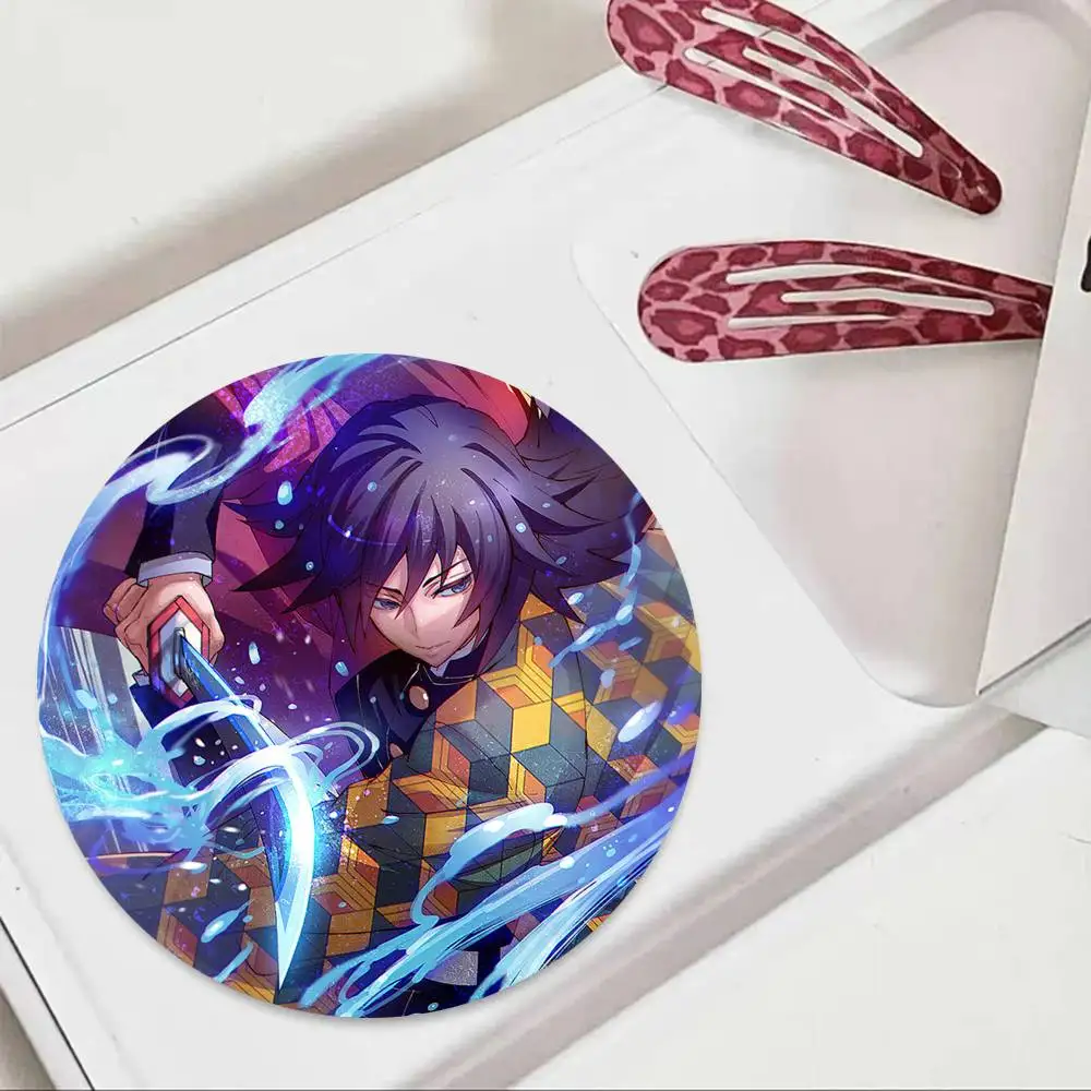 Anime Demon Slayer Tomioka Giyuu Badges Round Badge Tinplate Coin Brooch Clothing Backpack Accessories Lapel Pin view 6