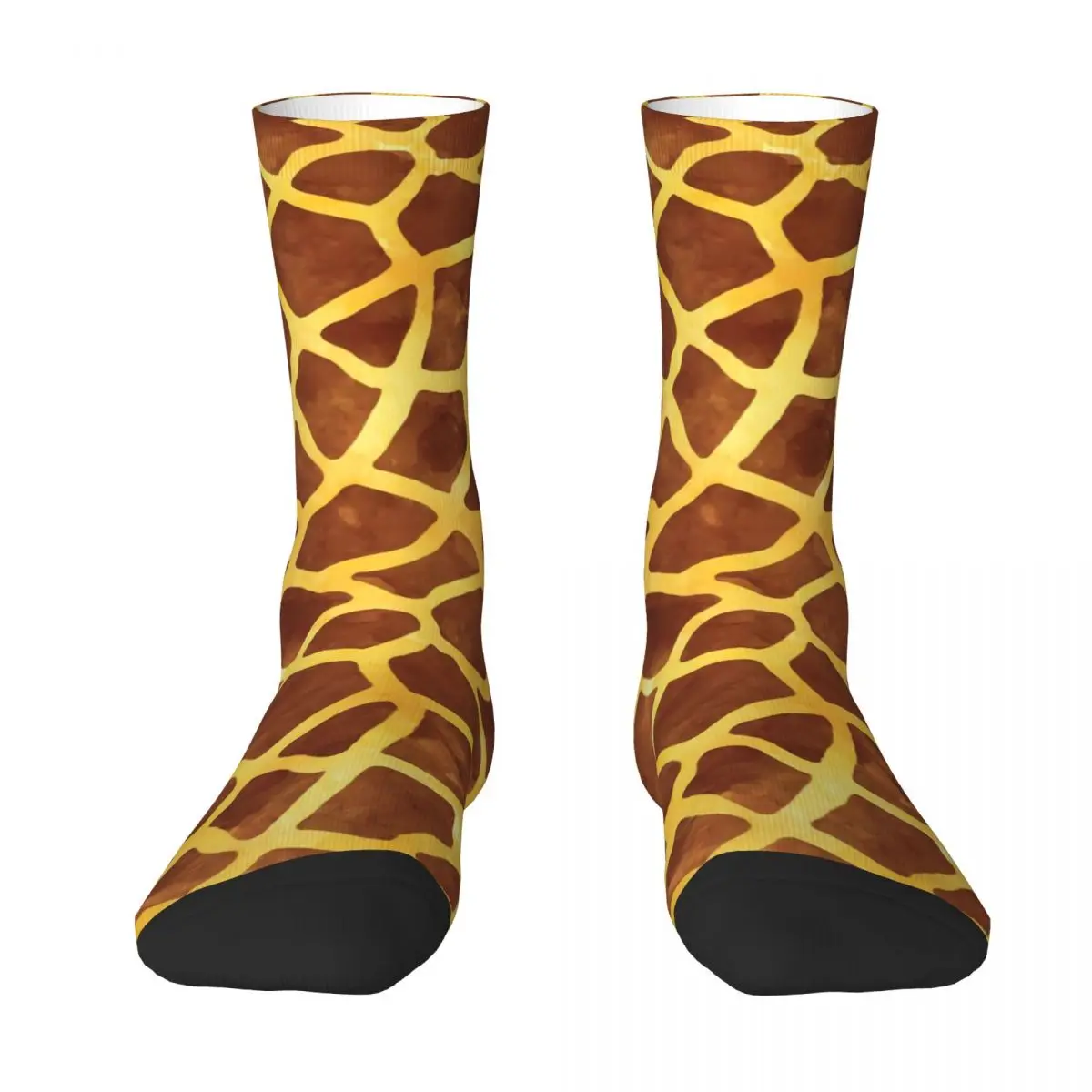 Giraffe Print Socks Spring Gold And Brown Stockings Fashion Women High Quality Socks Custom Running Anti Slip Socks