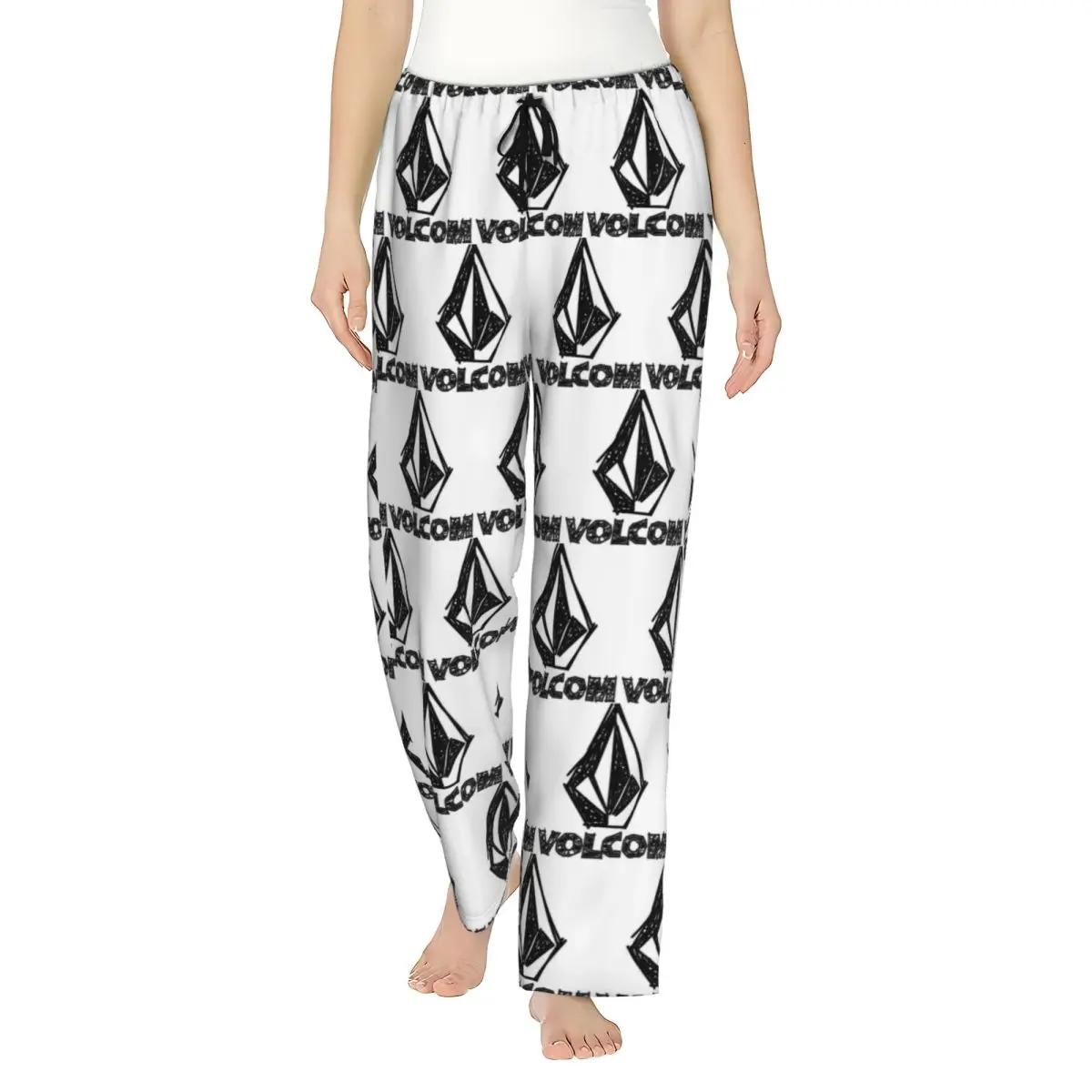 

Custom V-Volcom Logo Women Pajama Pants Lounge Sleep Sleepwear Bottoms with Pockets