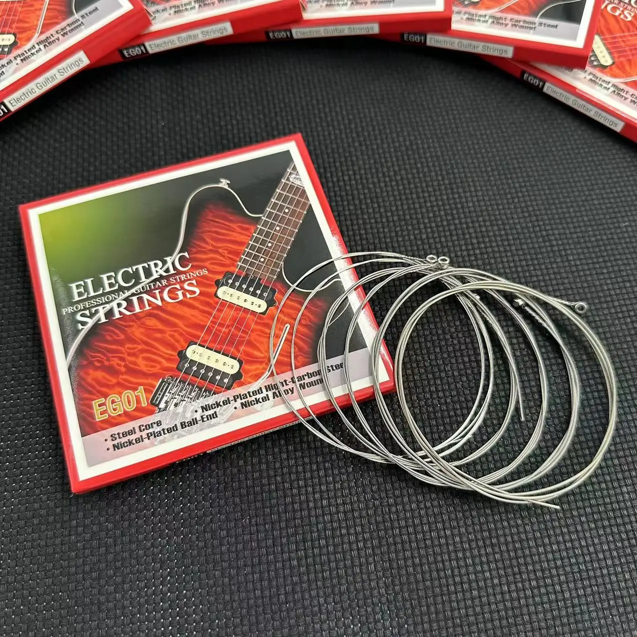 Guitar Strings for Electric Guitar Nickel-Plated Hight-Carbon Steel Alloy Wound Quality Steel Core 6 String / Set  (09-42,Light)