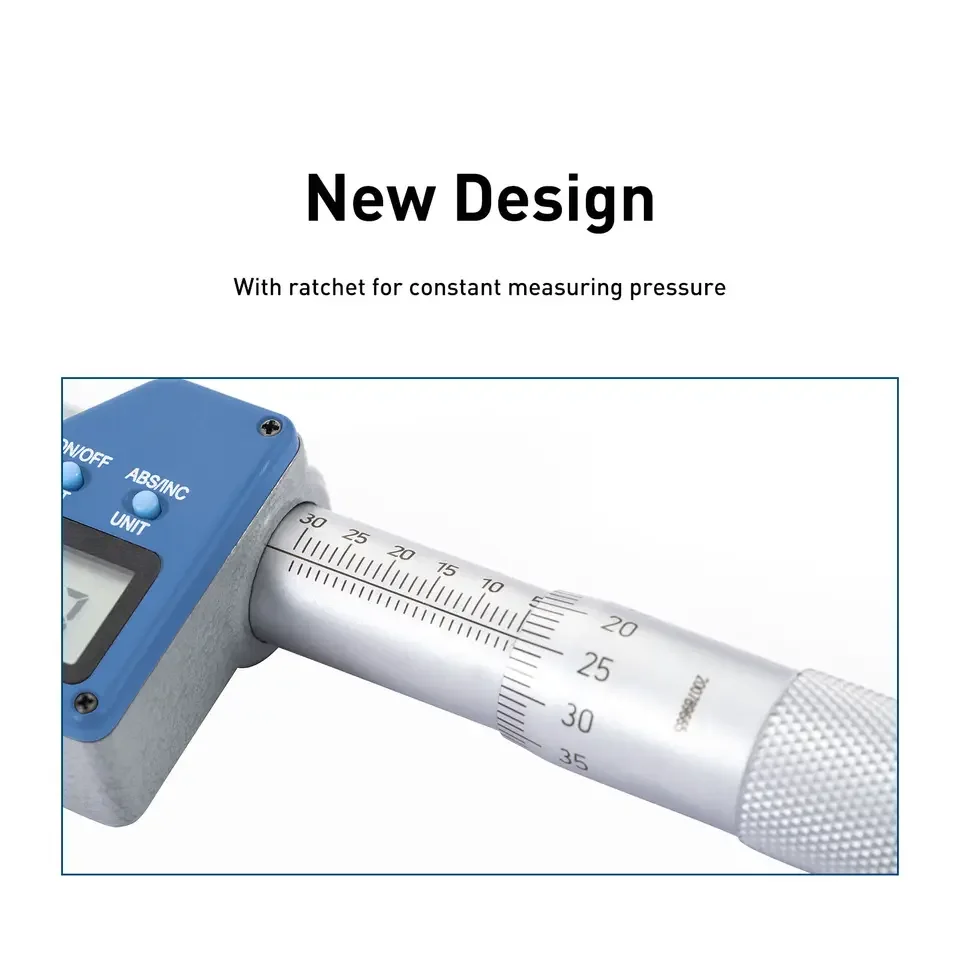 DASQUA High Precision 25-50mm Micrmetro Interior 50-75mm Digital Inside Micrometer  1"-2" Electronic Inside Micrometer image 3