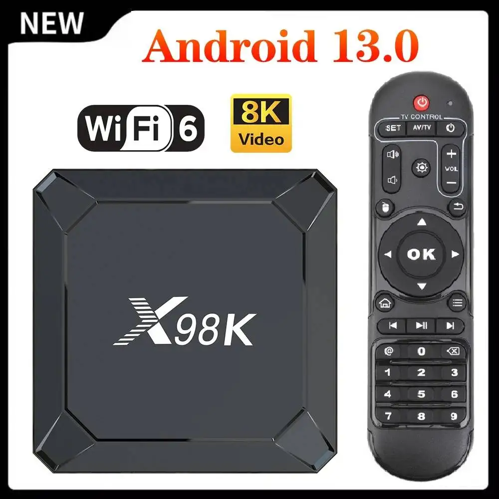Rockchip-Boîtier TV X98/RK3528, Android 13.0, lecteur multimédia, 4K @ 60fps, WiFi 6, décodeur connecté