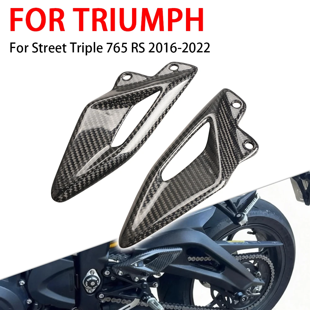 

Heel Guard Plates Foot Rests For Triumph Street Triple 660 765 R RS 2016 - 2022 Weight Reduction Carbon Fiber Moto Accessories