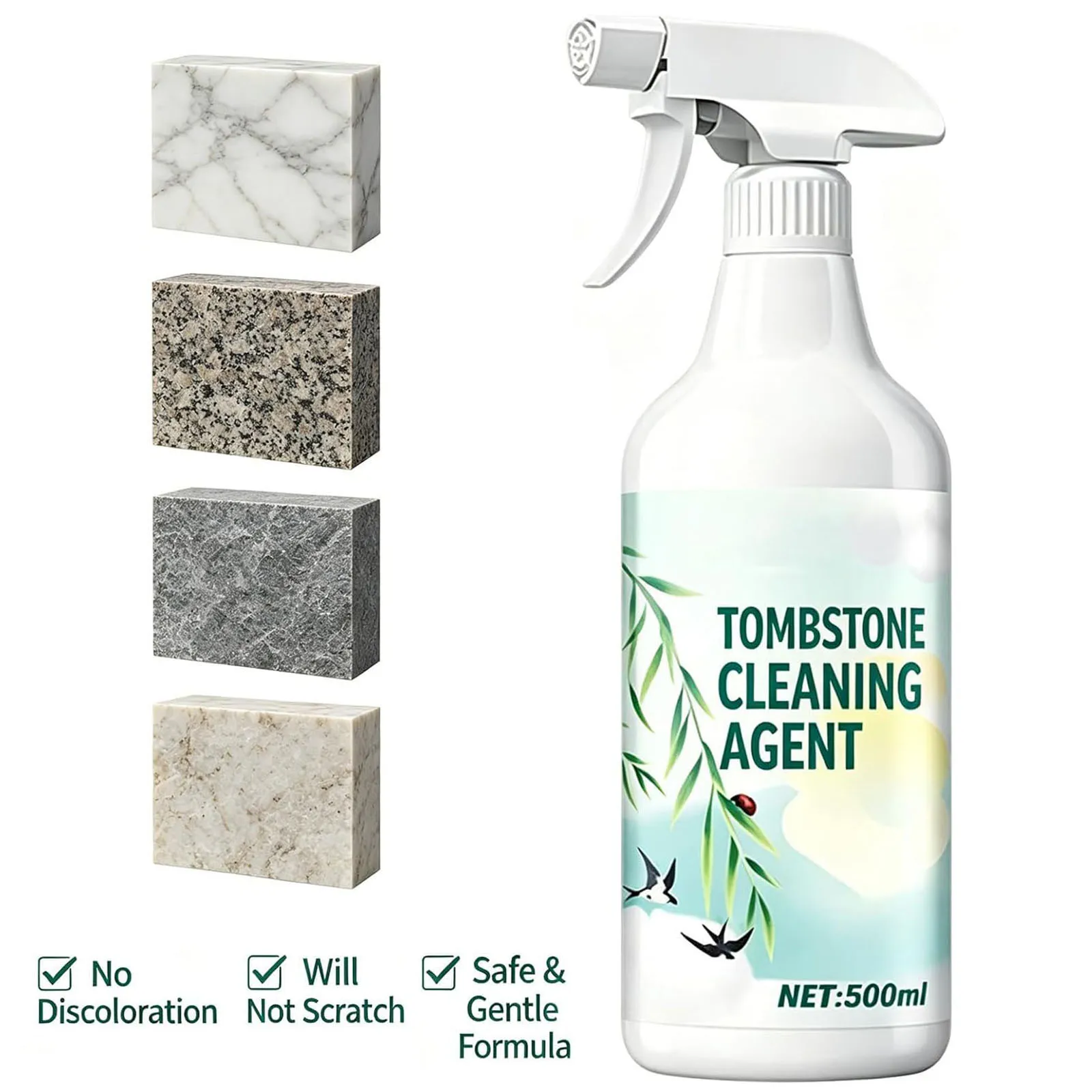 Headstone Cleaner Highly Effective Headstone Cleaning Spray Headstone Restoration Spray for Restoring and Protecting Memorials